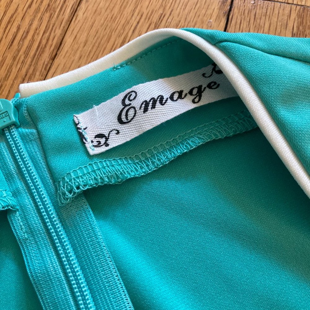 Pinup Wiggle 1940's Deco Dress sz Med - Picture 2 of 3